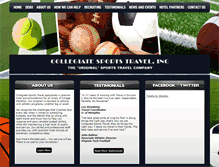 Tablet Screenshot of collegiatesportstrav.com